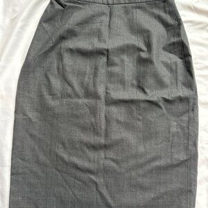 ann taylor loft dark grey stretch skirt  sz4